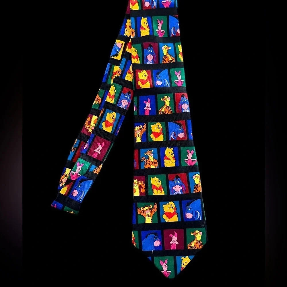 Disney Winnie the Pooh and Friends Silk Necktie Tie Eeyore Tigger Piglet Cute